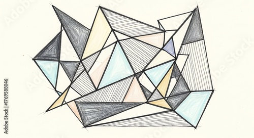 Geometric Abstraction - A Study in Lines and Planes.