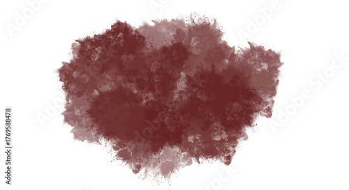 Maroon watercolor splash isolated on transparent background abstract watercolor background handdrawn watercolor stain it can be used for banner, card, and more