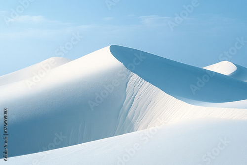 Fototapeta Naklejka Na Ścianę i Meble -  Fine powdery sand dunes forming sharp, knife-like crests