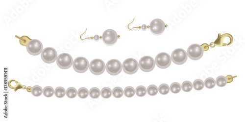 Elegant Pearl Jewelry Collection with Necklaces and Earrings