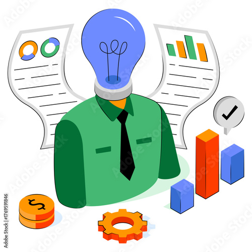 Premium download illustration of creative person 