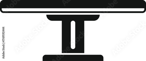 Empty surgical table waiting for patient in operating room, representing healthcare and surgery