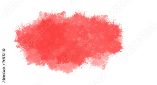 A passionate red watercolor splash isolated on transparent background, symbolizing energy and emotion, perfect for making a bold statement in your designs