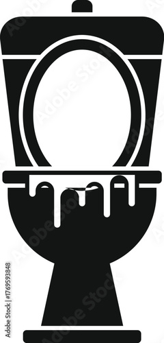 Overflowing toilet bowl indicating plumbing problems, highlighting hygiene and sanitation issues