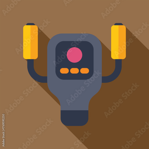 Electronic device with sensors and display showing data, ideal for technology and innovation concepts