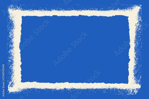 Rectangular soap foam frame with textured detergent bubbles and cleaning streaks. Minimal soapy border design for hygiene product packaging mockups.