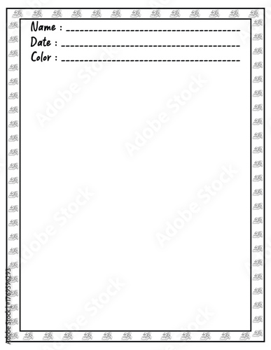 Fluffy Friends Bold & Easy Coloring Page with Cute Animals for Adults and Kid. High resolution (300 DPI), Ready to print on standard 8.5x11-(A4) inch paper With (No Bleed), Black and White. Vector ill