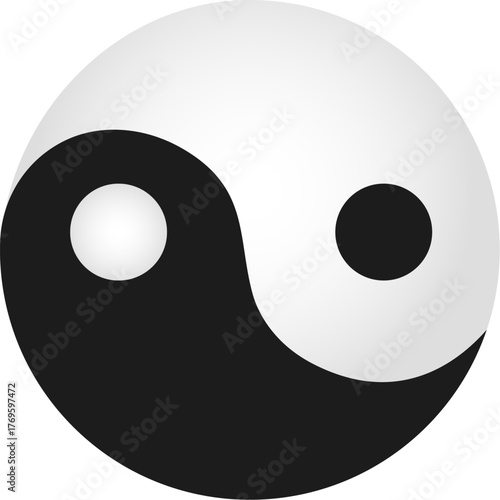 Yin and yang symbol. Vector