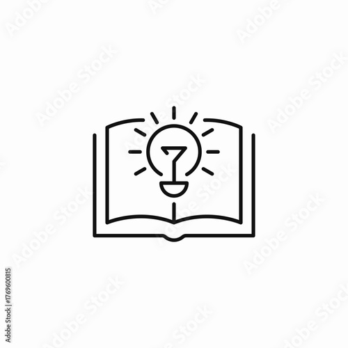 book reveals idea icon sign vector