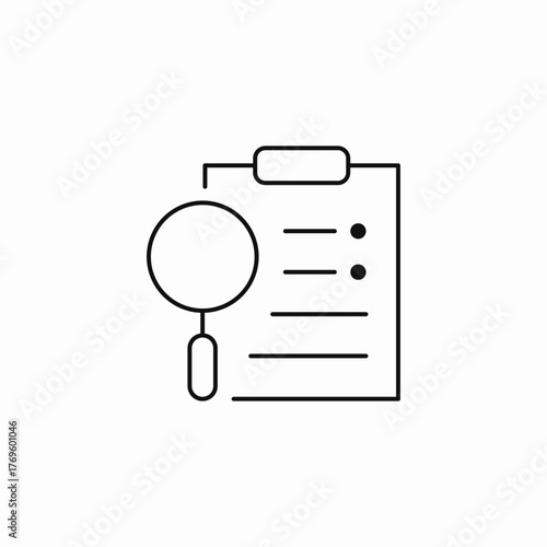 document review analysis icon sign vector