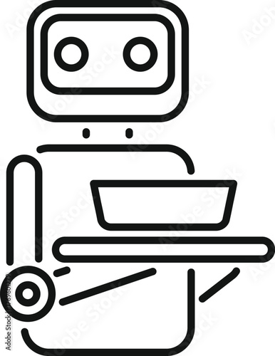 Robot waiter carrying food, showcasing automation in the restaurant industry