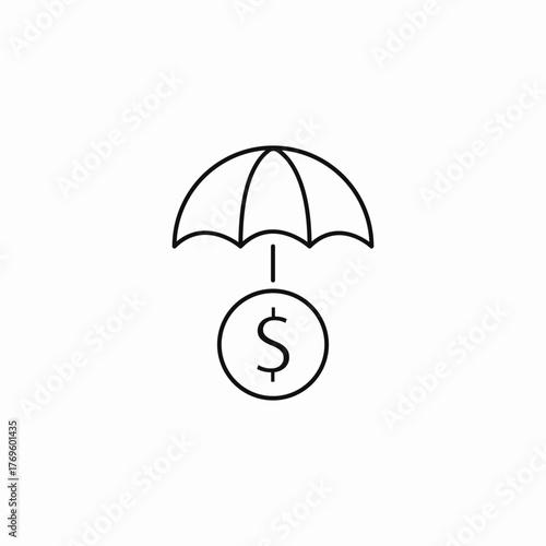 financial safety protection icon sign vector
