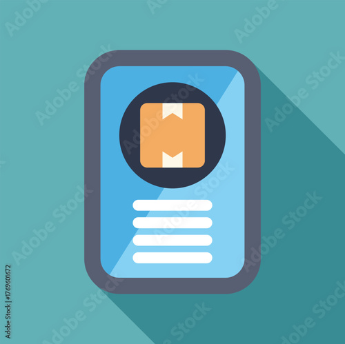 Mobile application displaying parcel tracking data, providing real time updates on shipment status and delivery progress