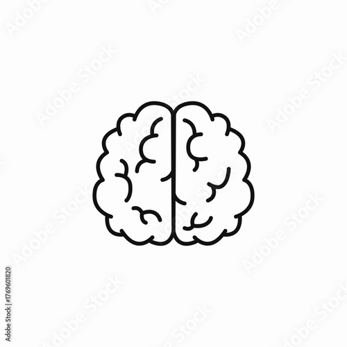 human brain mind icon sign vector
