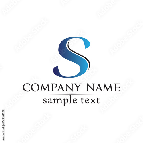 Business corporate letter S logo design vector design