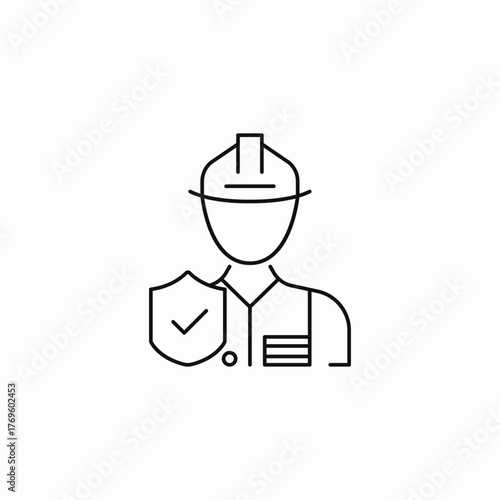 worker safety insurance icon sign vector