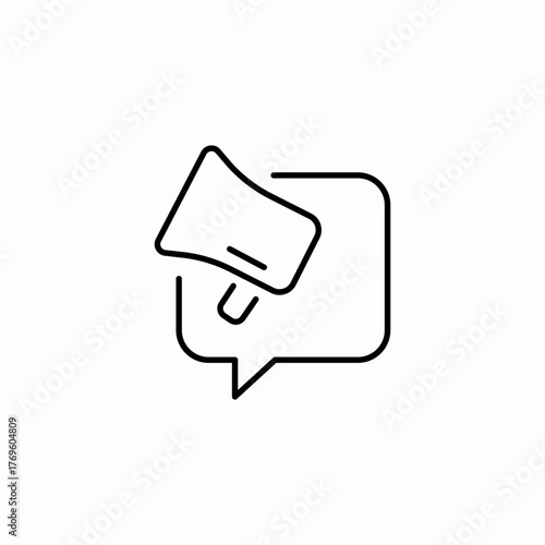 announcement chat bubble icon sign vector