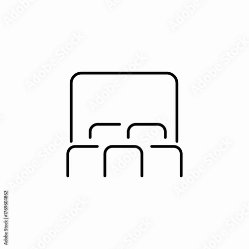 audience crowd theater icon sign vector