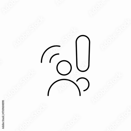 audio alert person icon sign vector