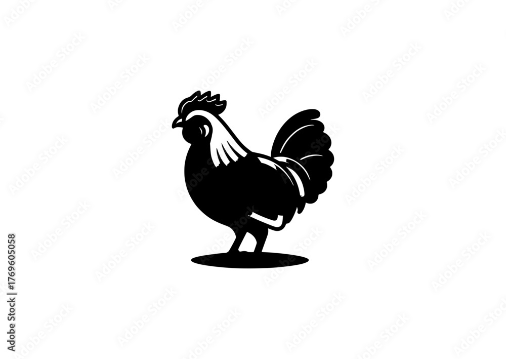 Fototapeta premium rooster isolated on white background