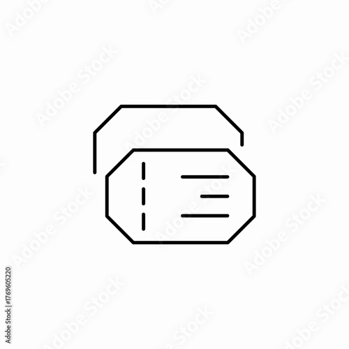 event admissions ticket icon sign vector