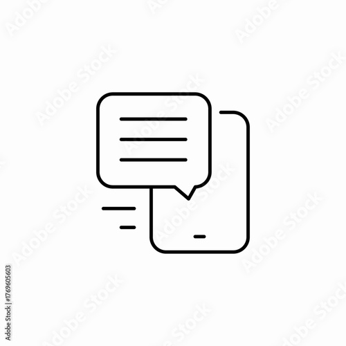 mobile message chat icon sign vector