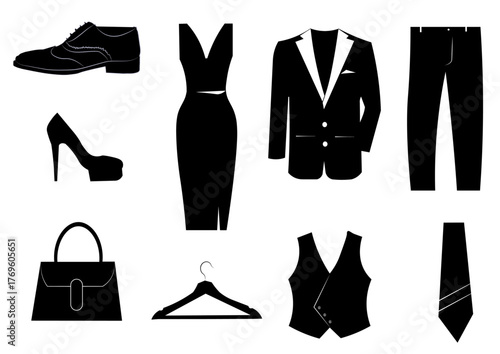 set of fashion shoes and accessories