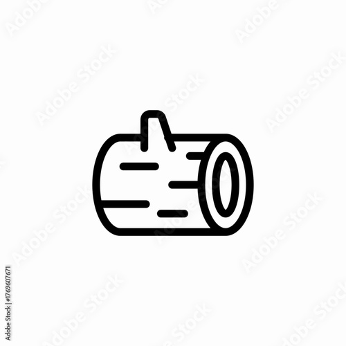 cut tree log icon sign vector