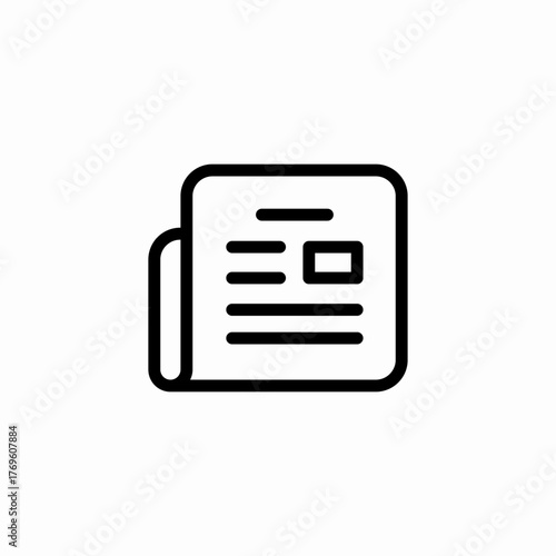 folded newspaper icon icon sign vector