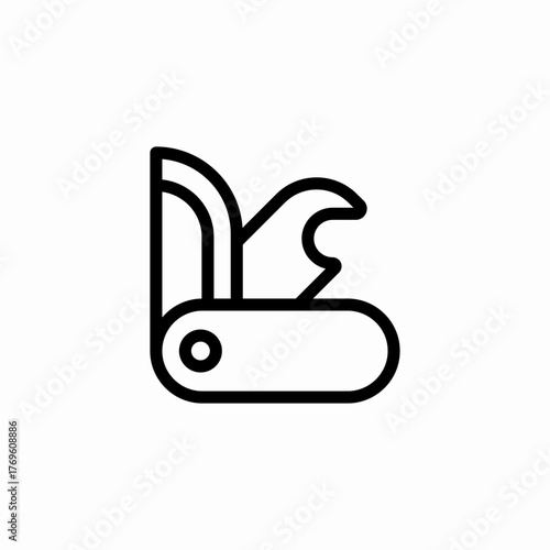 swiss army knife icon sign vector