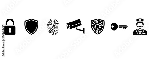 Cybersecurity Shield and Database Bug Minimalist Illustration for Digital Protection, 