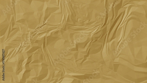 Brown Wrinkled Paper Texture – Crumpled Folded Paper Texture Background for Vintage, Grunge, and Minimal Design Projects. Colorful crumple or wrinkled paper texture vector background.