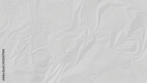 White and Gray Wrinkled Paper Texture – Crumpled Folded Paper Texture Background for Vintage, Grunge, and Minimal Design Projects. Colorful crumple or wrinkled paper texture vector background.