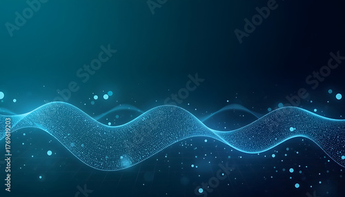blue abstract background with hologram pattern