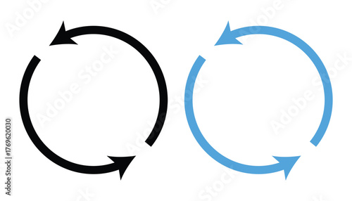 Refresh and Reload Icons – Data Sync, Update, and Rotation Arrow Vector Set.