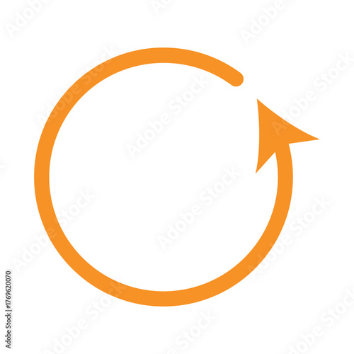 Green Circular Arrow Symbols for Repeat, Recycle, and Synchronization Design.