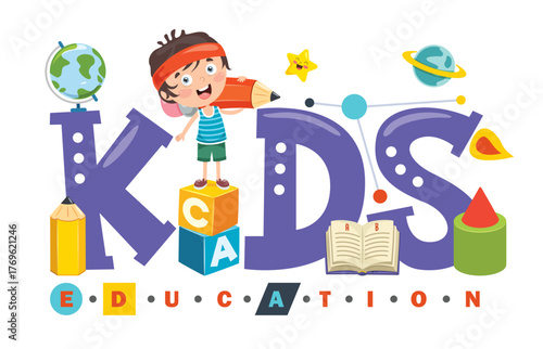 A vibrant kids education theme featuring playful characters, educational elements, and fun visuals. This image captures the joy and excitement of learning for young children.