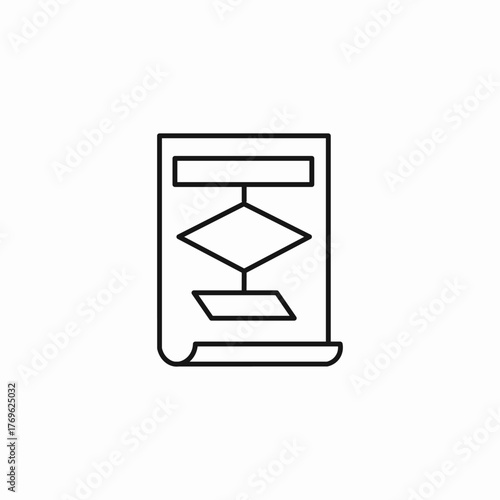 process flowchart diagram icon sign vector