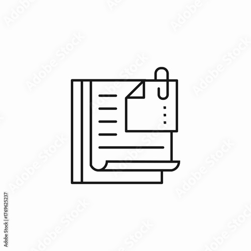 stacked paper notes icon sign vector