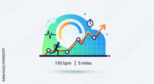 Fitness tracking app interface showing progress