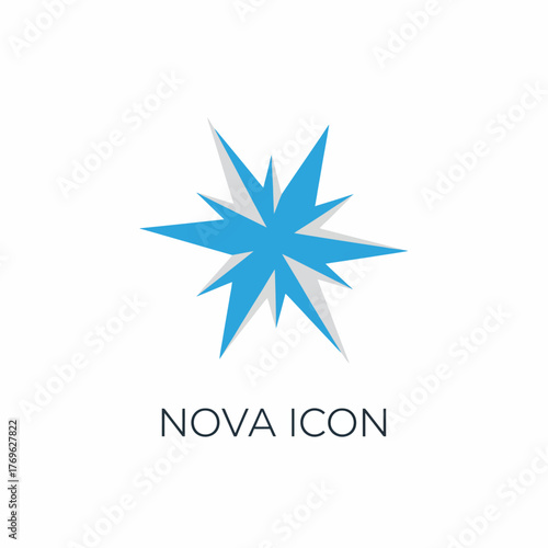 Nova Icon Abstract Starburst Spark Logo