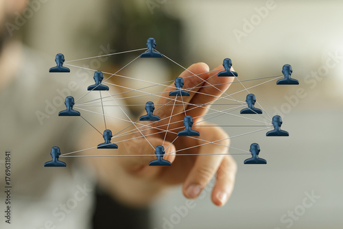 Hand reaching out to connec...
