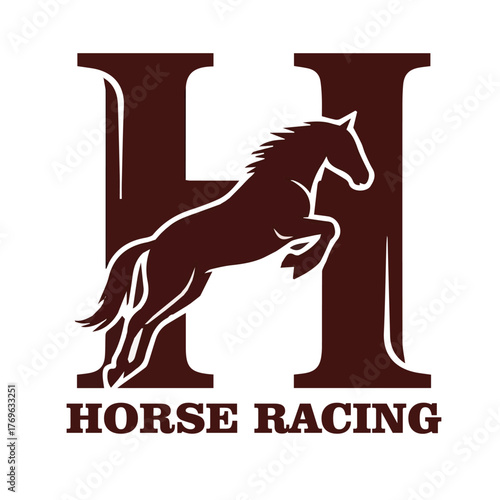 horse racing sport logo design