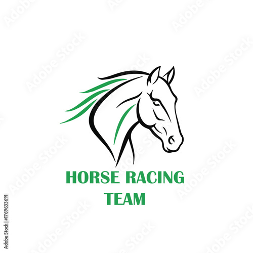 horse racing sport logo design
