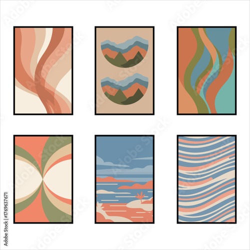 Flow Motion Abstract Artprint Set