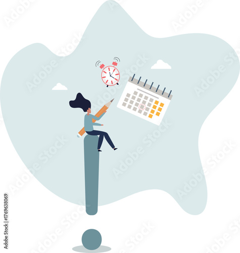 Important appointment calendar date, reminder or schedule for meeting or event, work deadline or planning for launch date concept.life and employment of people.