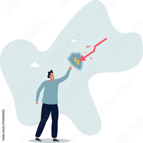 Fight with inflation or economic recession, protect wealth from crisis market loss, insurance or safety for interest rate hike.life and employment of people.