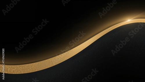 Luxurious minimalist gradient style design for the background in black and gold tones. Elegant and simple background design.