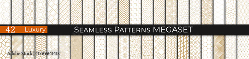 Golden Elegance – Luxurious Seamless Patterns for Refined Design Projects