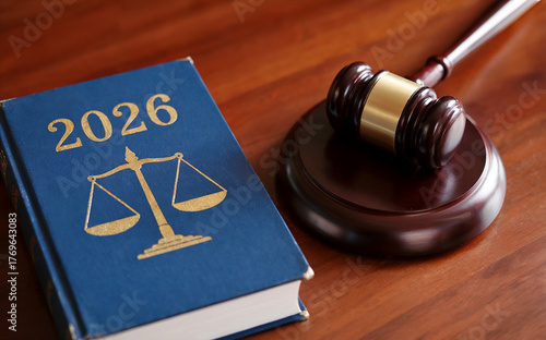 New Laws and Legislation for 2026 with Judge's Gavel and Book